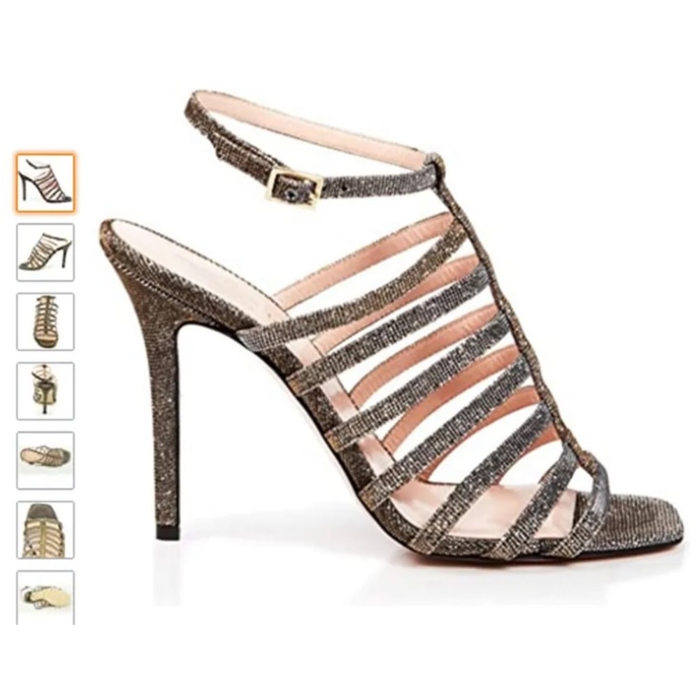 Kate Spade 'Delila Too' Metallic Strappy Sandal Pump Sz 10